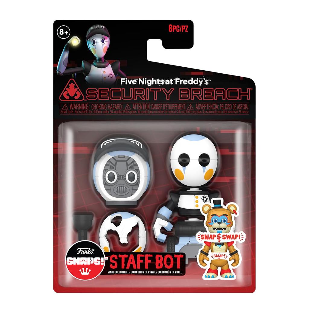 FNAF Five Nights At Freddys Security Staff Bot Security Staff Bot Figure Funko Funko Snap