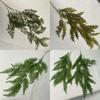 Faux Rubber Wall Hanging Plant With Realistic Ferns For Indoor Decor