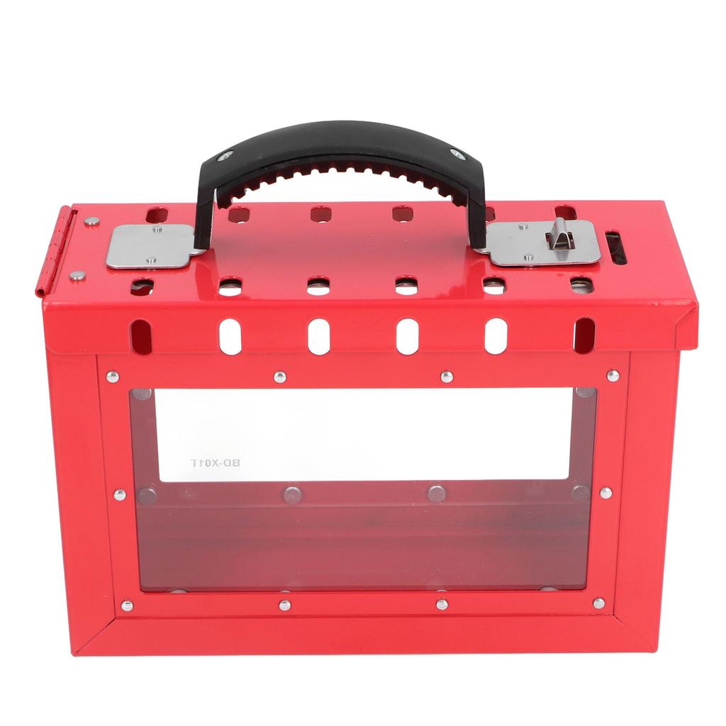 Lockout Tagout Group Lock Box Portable 12 Lock Safety Padlock Clear Acrylic Steel Plate