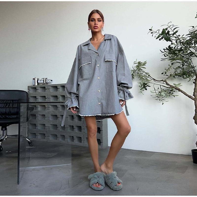 New Early Spring High-End Home Wear Solid Color Suit Set for Women Suits with Shirt and Shorts Casual Fashion Two-Piece Outfit