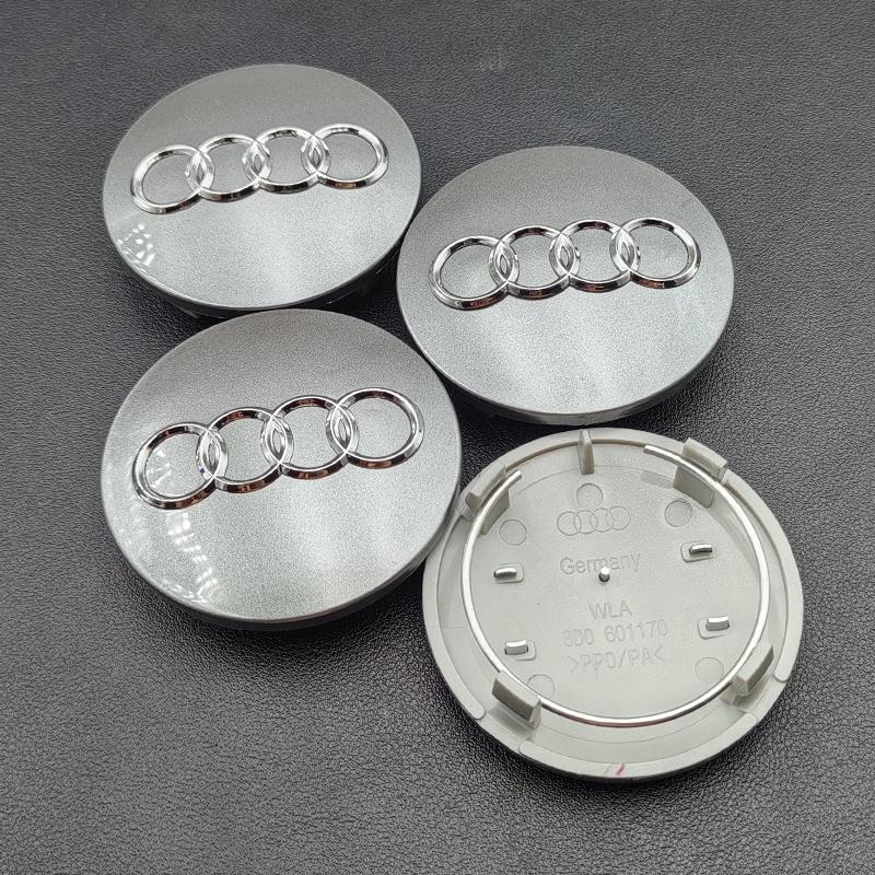 For Audi A5 4pcs 60mm 61mm 68mm 69mm 77mm Audi Hub Caps Car Wheel Center Caps For Audi A1 A2 A3 A4 A5 A6 A7 A8 S3 S6 Q3 Q5 Q7 Accessories