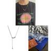 Steel Geometric Necklace With Multilayer Snake Chain For Men And Women