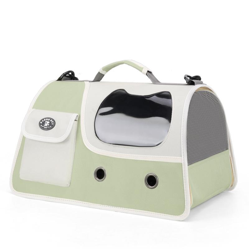 Pet breathable cat bag foldable adjustable length cat out handbag shoulder bag pet supplies