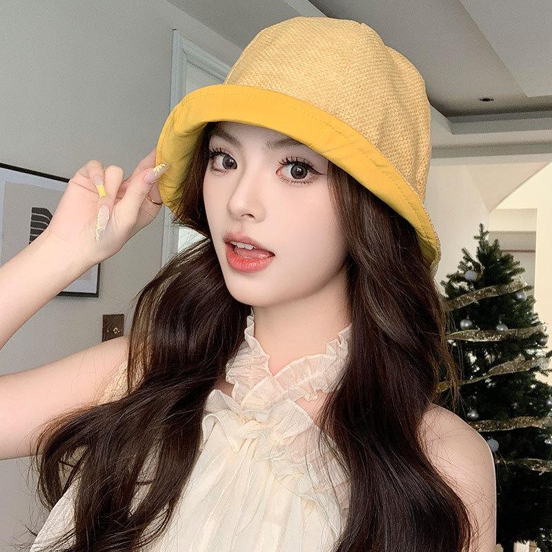 Bucket Hat Women Spring Summer Hats For Women Foldable Cloth Sun Hat Outdoor Sunshade Sunhat