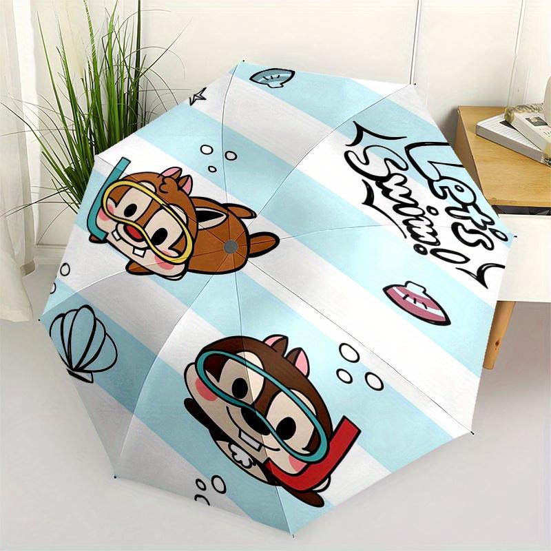 

1pc Snorkeling,Underwater Adventure Automatic Folding Umbrella: Compact 8-Bone Design Cartoon Outdoor Travel Companion, Business Umbrella, C