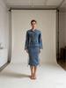 European and American Women's High Waist Unique Denim Maxi Dress