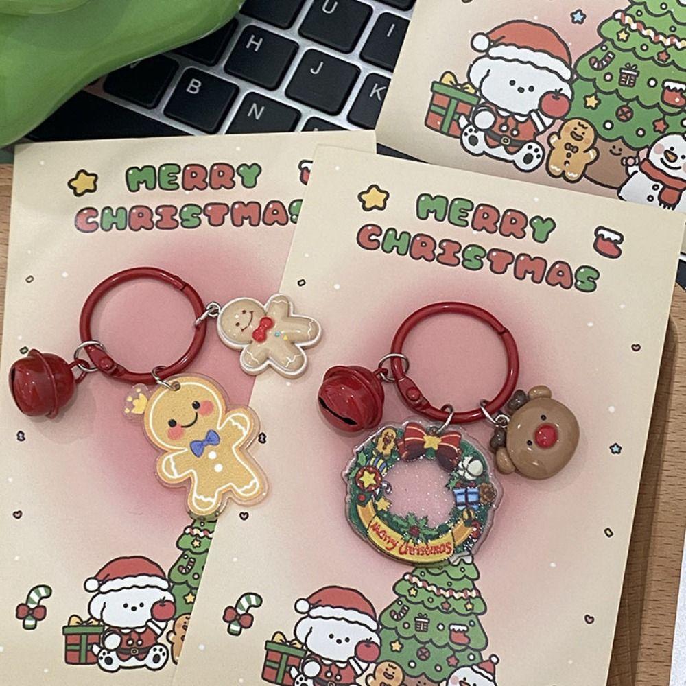 

Брелок Kawaii с рождественской подвеской, симпатичная вешалка для рюкзака Christmas Garland