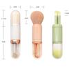 4-in-1 Portable Makeup Brush Set with PVC Cover for Mini Powder and Eye Brush