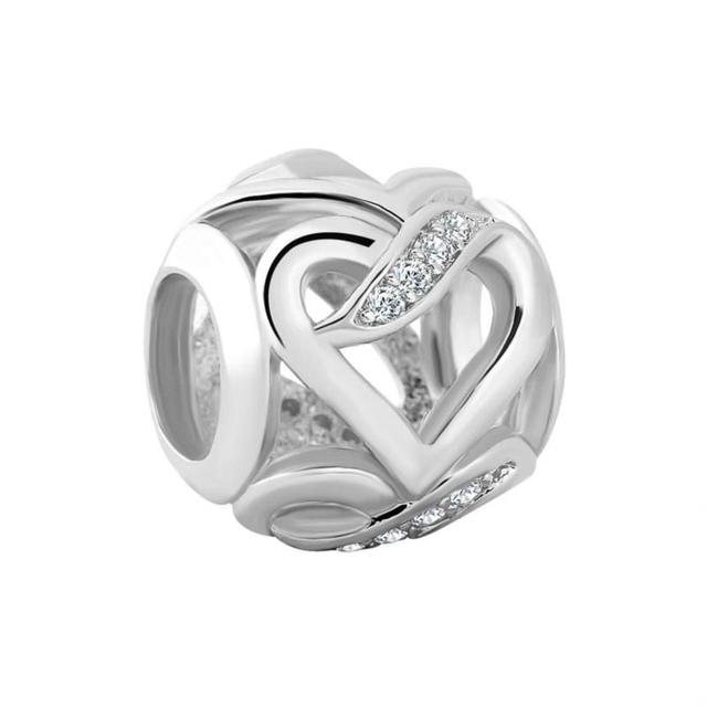 New Openwork Leaves Flower Infinity Love Hearts Charm Beads Fit Original Fashion Bracelet Diy Jewelry For Women