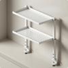 Desktop Storage Rack Perforated Clamp-on Desk Space Saving