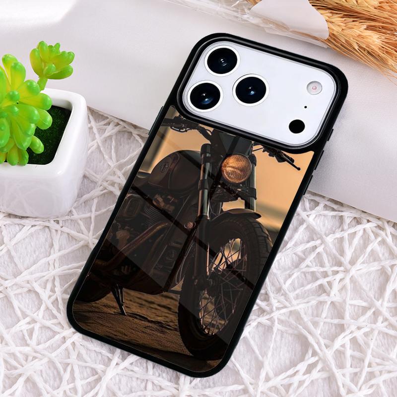 Moto Motorcycle soft Shockproof Phone Case for iPhone 17 Air 16e 15 11 12 14 13 Pro Max Cover Coque