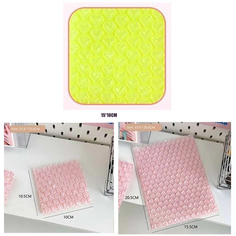 New Pink Heart Bubble Bag Shockproof PE Bubble Film Small Card Sleeve Foldable Padded Envelopes Shipping Protection