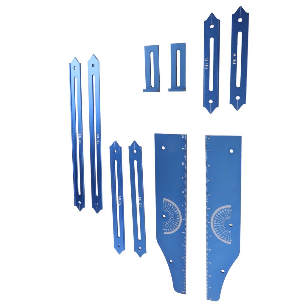Stair Tread Template Tool Jig Aluminum Alloy Length Depth Measuring Gauge with Case for Layout
