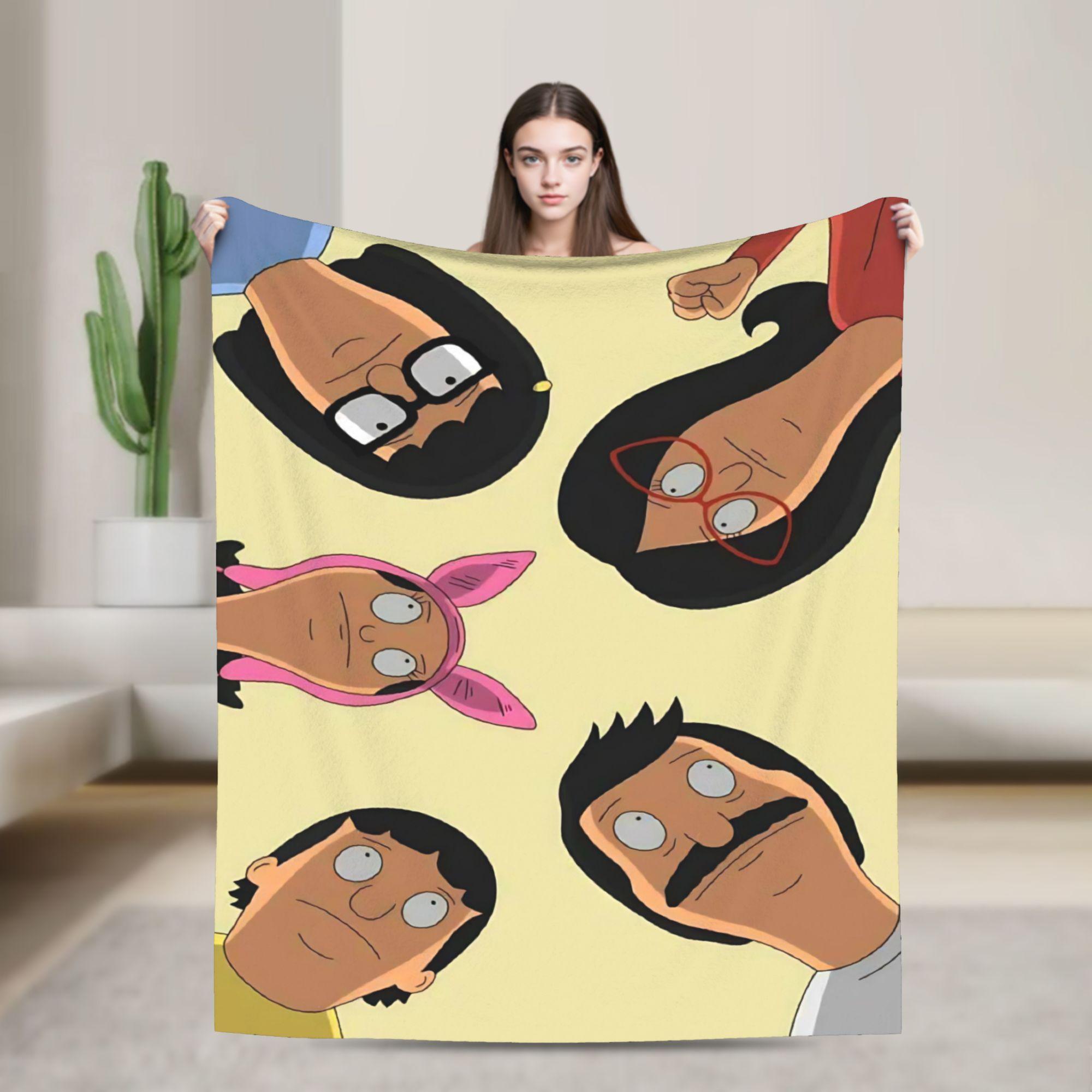 

B-Bob Burgers Thanksgiving Throw Blanket for Couch Fuzzy Soft Plush Blanket 50x60 Inch Multi-size Bedspread for All Seasons 75cmx90cm