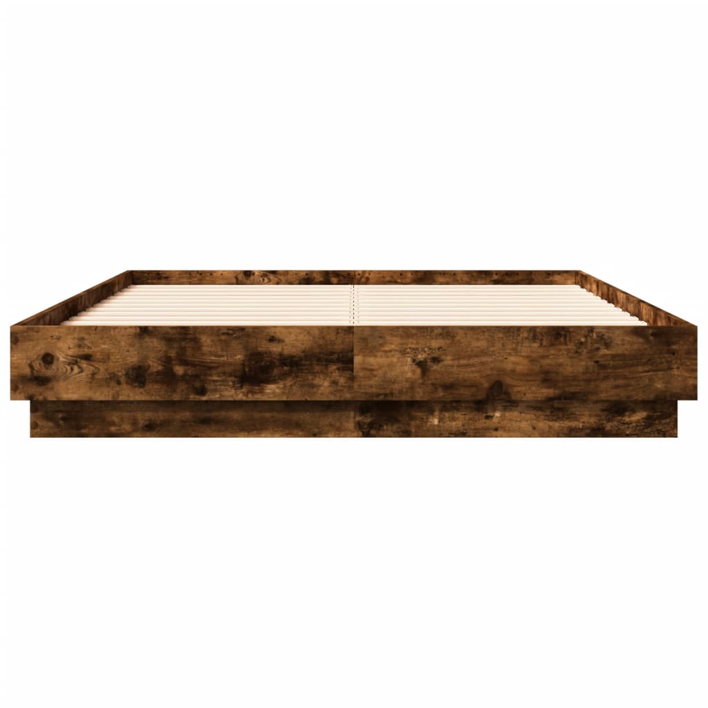 LED Bed Frame In Smoked Oak 120 X 190 Cm