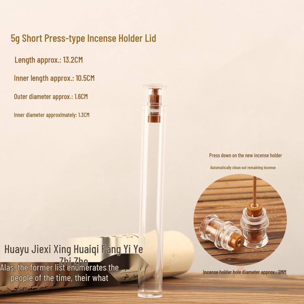 Acrylic Incense Holder: Transparent 5g Long Stick Storage Tube for Agarwood Incense