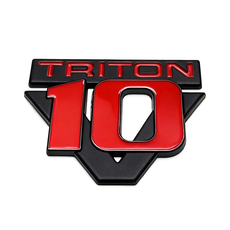 1X 3D Metal Car Styling V10 Triton Displacement Logo Fender Trunk Rear Decal Emblem Badge Sticker