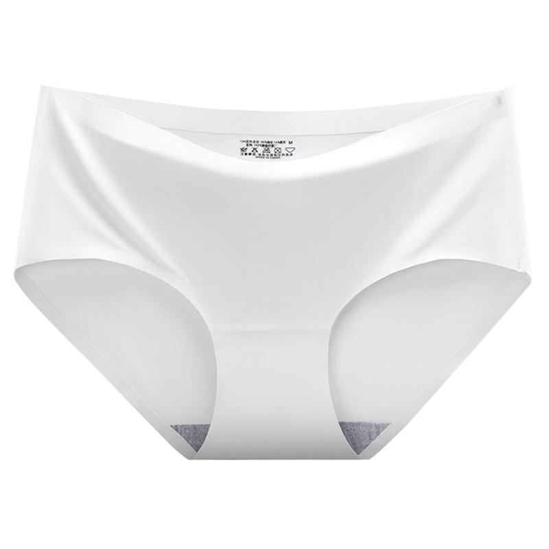 Womens Solid Color Soft Panties Breathable Briefs