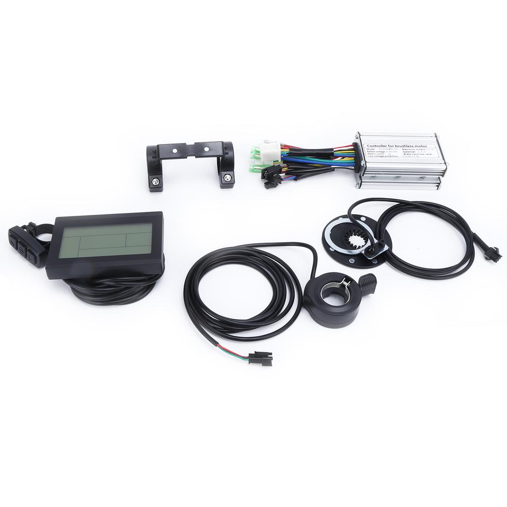 36V 48V 250W Electric Motor Brushless 7A Controller Kit with KTLCD3 Display Panel Sensor Throttle for Electric Bike