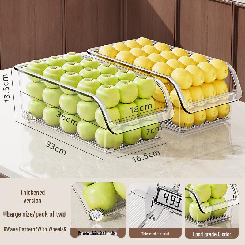 Transparent Egg Rack & Fresh-Keeping Refrigerator Drawer Box