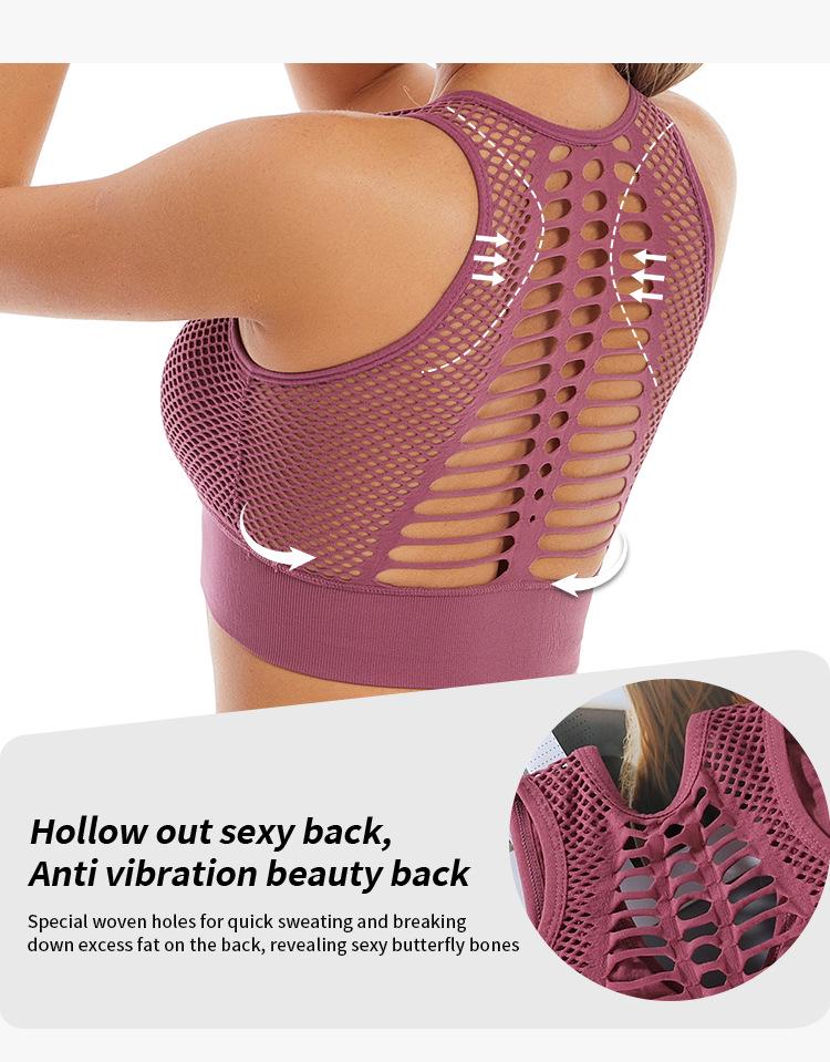 Sportovní podprsenka plus size s výřezem na zádech: Nárazuvzdorná a stylová jógová vesta
