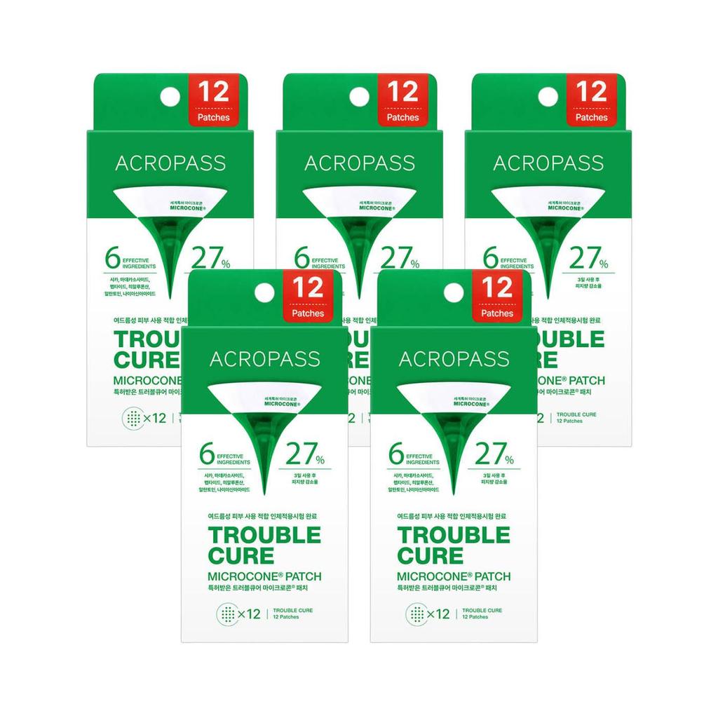 ACROPASS Trouble Cure Microcone Patch 12 Patches × 5 Boxes