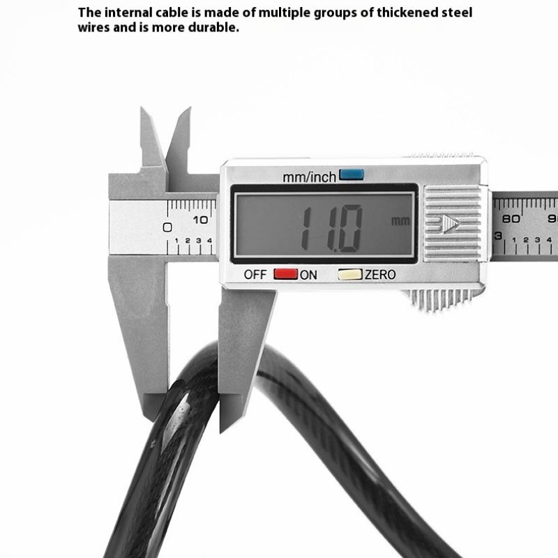 Combination Bicycle Cable Lock-5-Digit Winding Security Reset Cable Lock Bicycle Padlock Anti-Theft Accessories