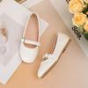 Mädchen Mode Vielseitige Mädchen Lederschuhe 2025 Frühling Neue Kinder Mary Jane Schuhe Schlicht Flachmündig Mädchen Freizeitschuh Zapatos