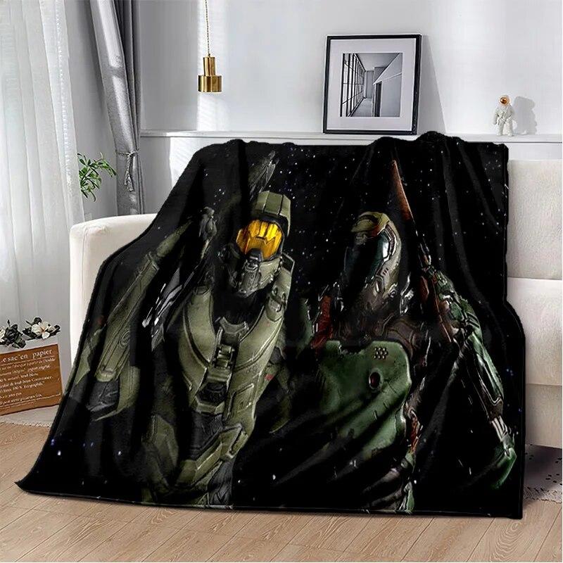 Doom Retro Game Gamer Cartoon  Blanket,Soft Throw Blanket for Home Bedroom Bed Sofa Picnic Travel Office Rest Cover Blanket Kids