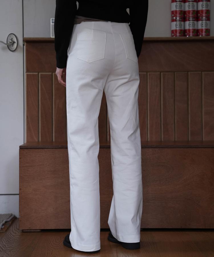 DEHEVE Cotton Twill Pants [White]