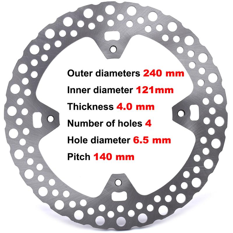 

240mm REAR Brake Disc Rotor Brake Disk For Honda CRF250R 250RX CRF250X CRF450R 450RX 450L CRF450X CR125R CR250R 2002-2023 2024