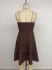2026 New Summer Ruched Strapless Sleeveless Backless Elegant Women's Mini Dress for Europe & America