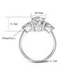 Cbtb New 925 Silver 4ct Marquise 8*16mm Moissanite Wedding Diamond Engagement Rings for Women Fine Jewelry