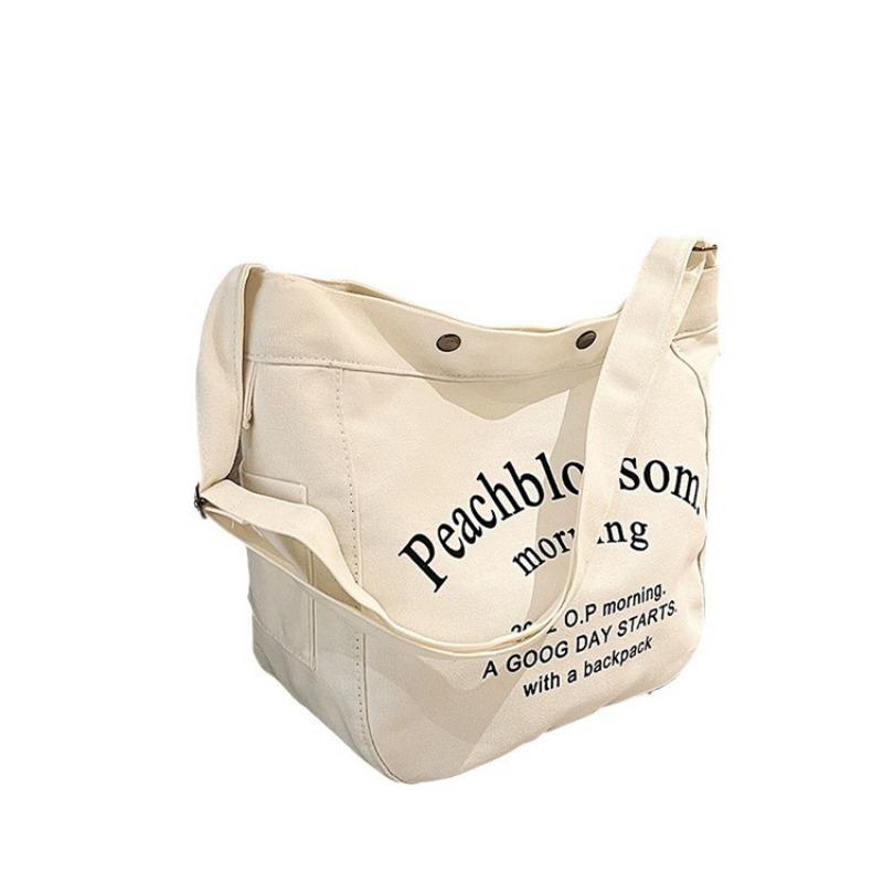New Underarm Bag Fashion Versatile Women's Bag Canvas Niche Letter Bag Large Capacity Underarm Shoulder Bag