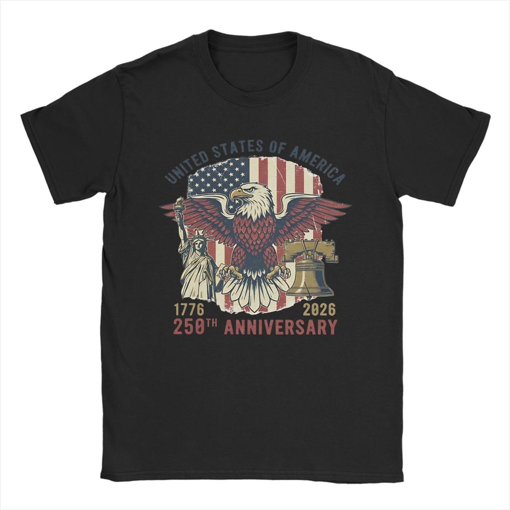 Eagle Flag 250 Years 17762026 250Th Happy Birthday USA Outfit Unisex T Shirts Cotton Tee New Arrival Tshirt Clothing