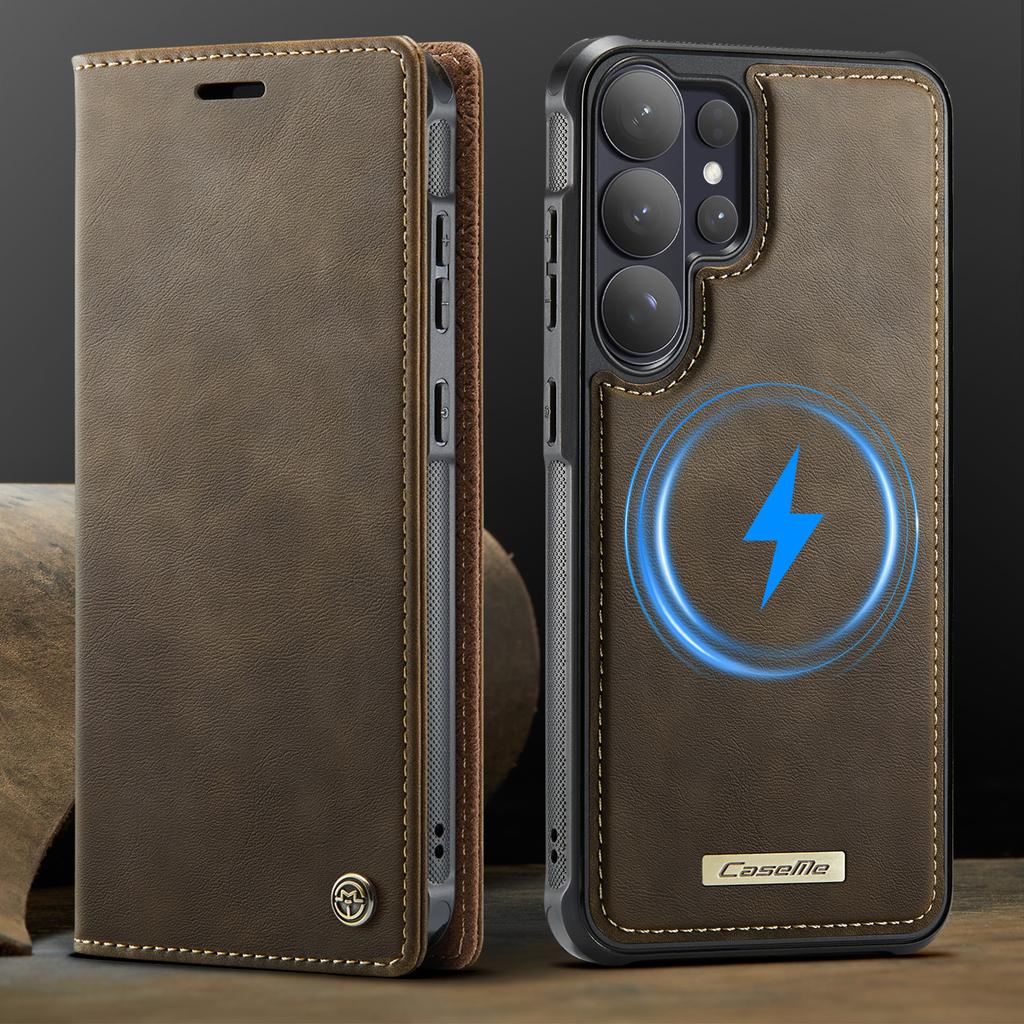 Magnetic Leather Case for Samsung Galaxy S26 Ultra S25 Edge S24 Plus S23 FE S22 S21 S20 Detachable Card Bag Holder Phone Cover