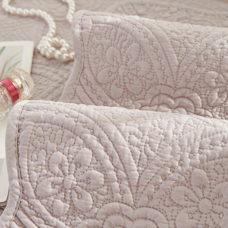 French Retro Embroidery Pure Cotton Sofa Cushion, Universal In All Seasons, Light Luxury Fabric Sofa Towel Cover, Non-Slip Leather Seat Cushion