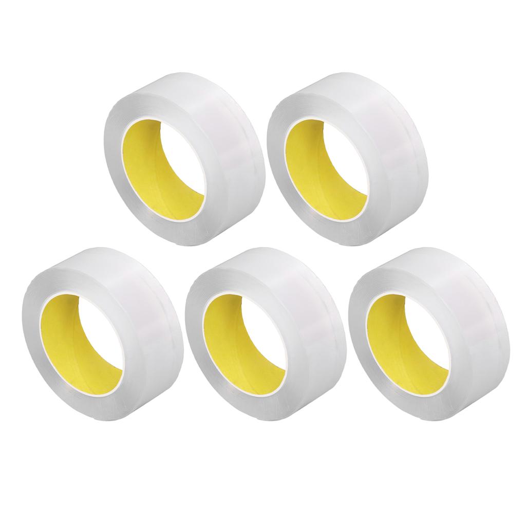 Double Sided Mounting Tape, 5 Rolls X 16.4 Feet, Strong Waterproof Tape for Hanging Pictures, Wall Decorations, Carpets, with High Quality Acrylic Mat