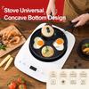 1pc Stainless Steel Non-Stick Skillet, Multi-Section Breakfast Pan with Burger & Egg Mold, Handle, Compatible with Gas Stove