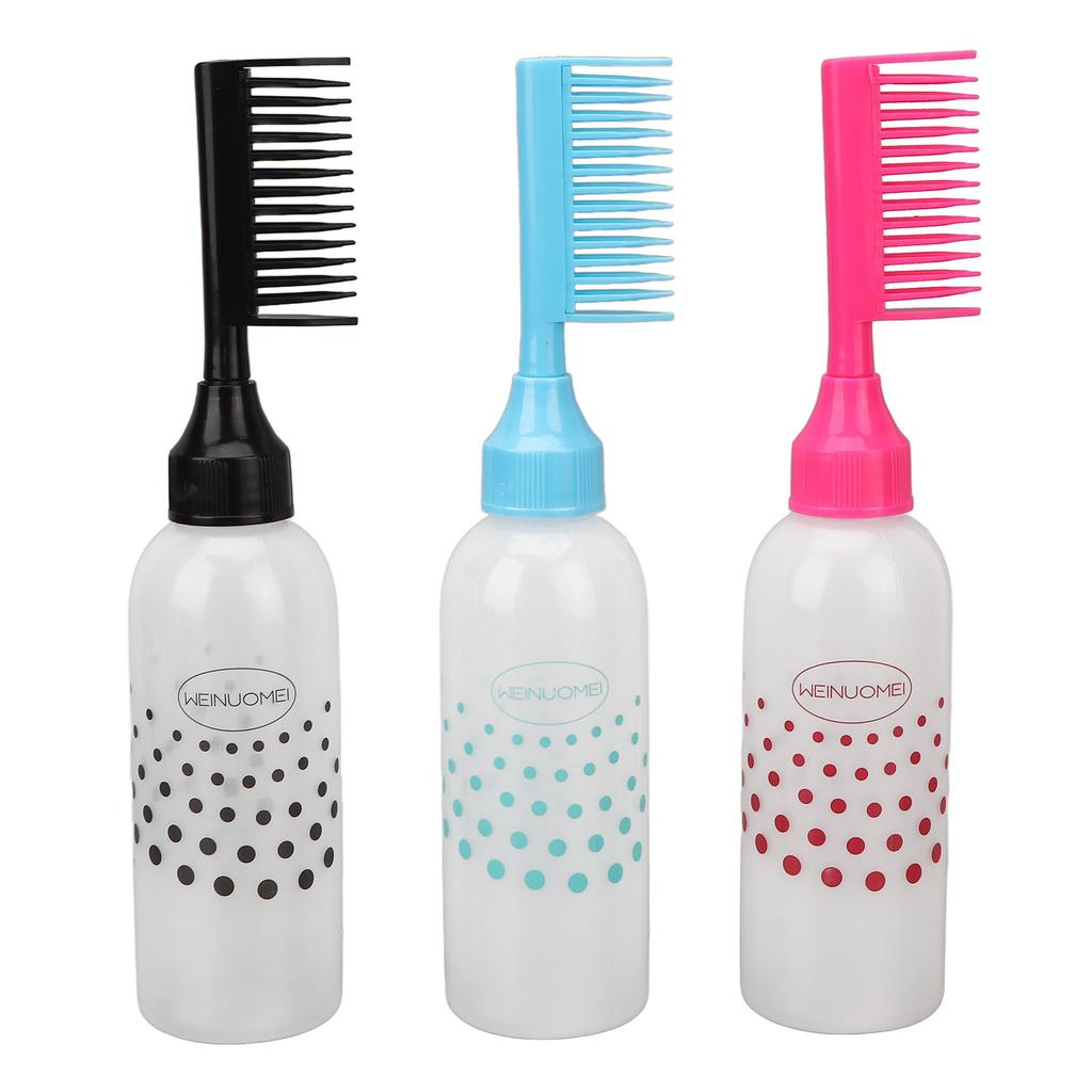 Comb Applicator Bottle Clear Scale Ergonomic Design Plastic Hair Coloring Bottle for Hair Dye