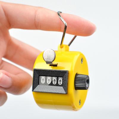 Contador de cuenta manual de metal Clicker con pantalla de 4 dígitos No requiere batería Tamaño compacto Contador de clicker mecánico portátil Suministros deportivos