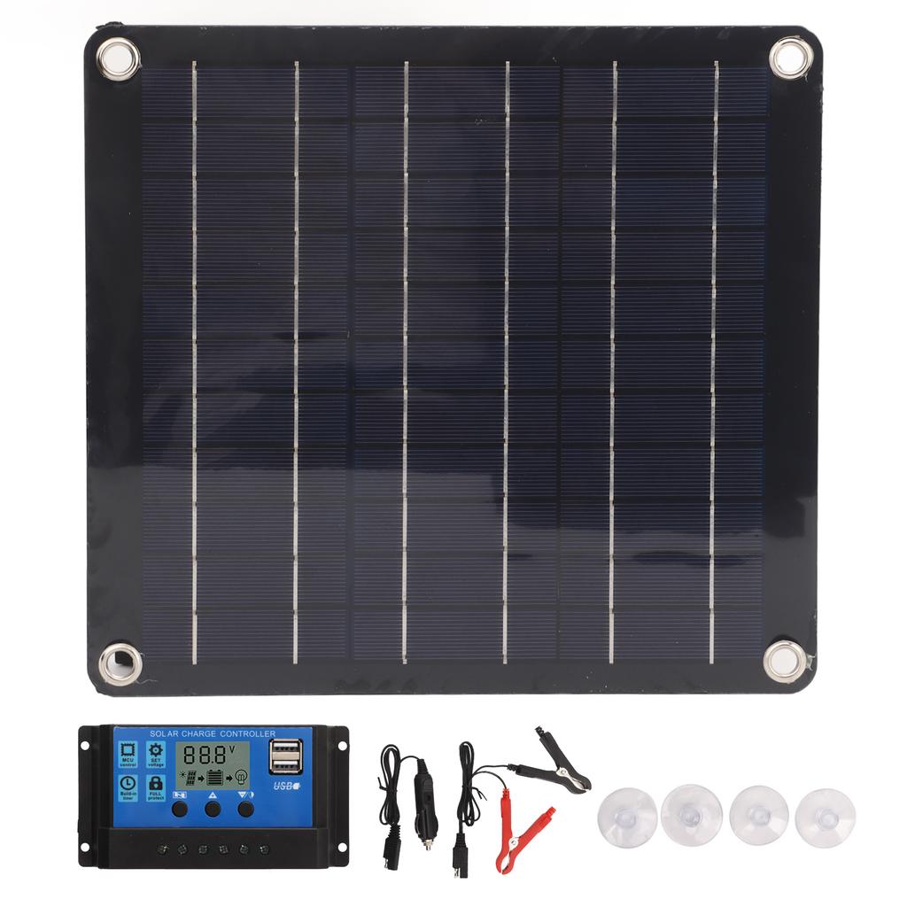 Solar Panel Kit 10W 18V Polycrystalline Silicon Solar Panel 100A Solar Charge Controller For Homes