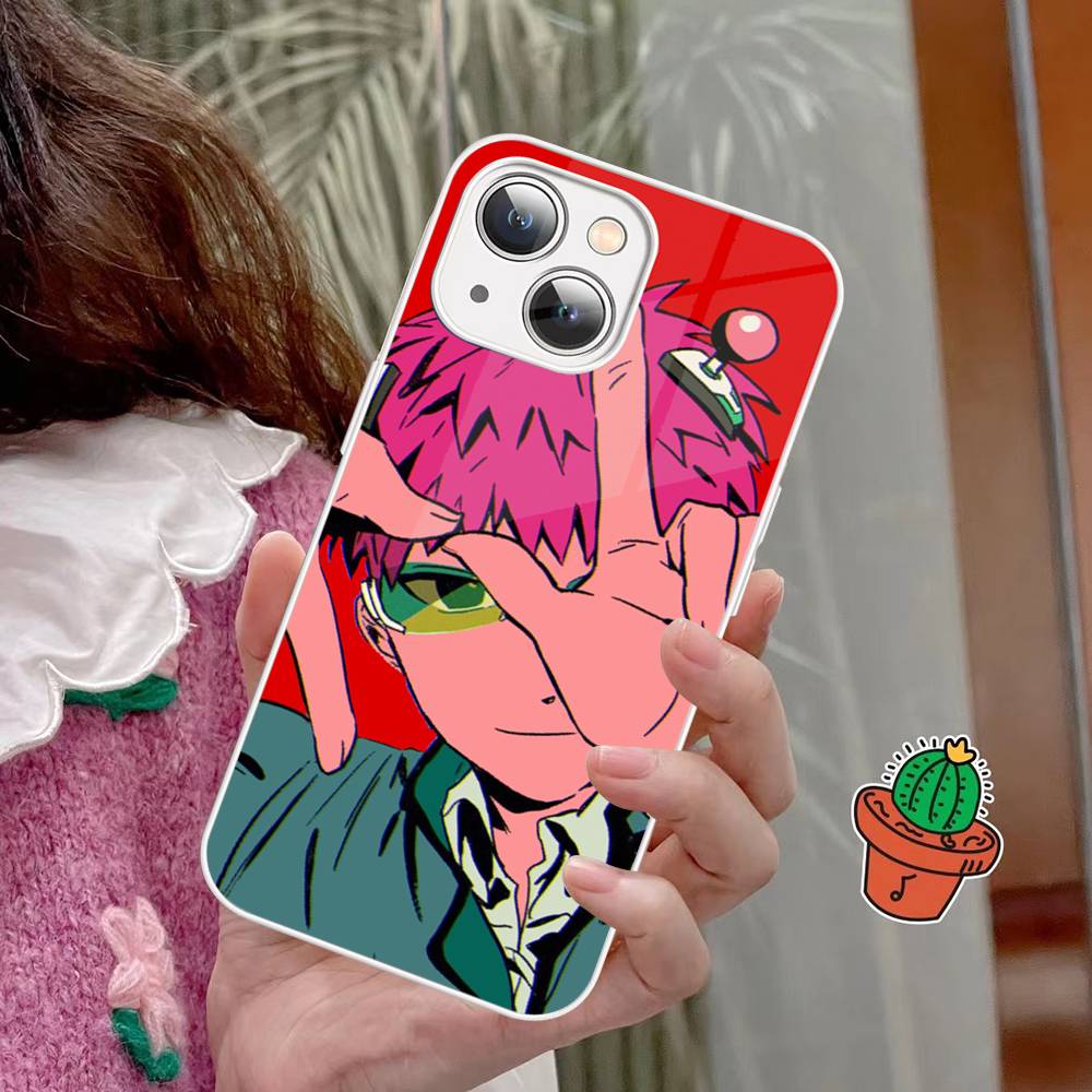Anime Saiki Kusuo Tempered Glass For Iphone 14 13 12 11 Pro Mini XS MAX 14Plus X XS XR Cover