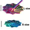 1 Peça Cor Aleatória Spinner Fidget Estrela Impresso em 3D - Polígonos Giratórios Gradientes de 2 Tamanhos, Decoração Sensorial Expansível para Mesa e Estresse