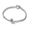 Butterfly Knot Heart Decoration 925 Silver Bracelet Women Bracelets ZT3077
