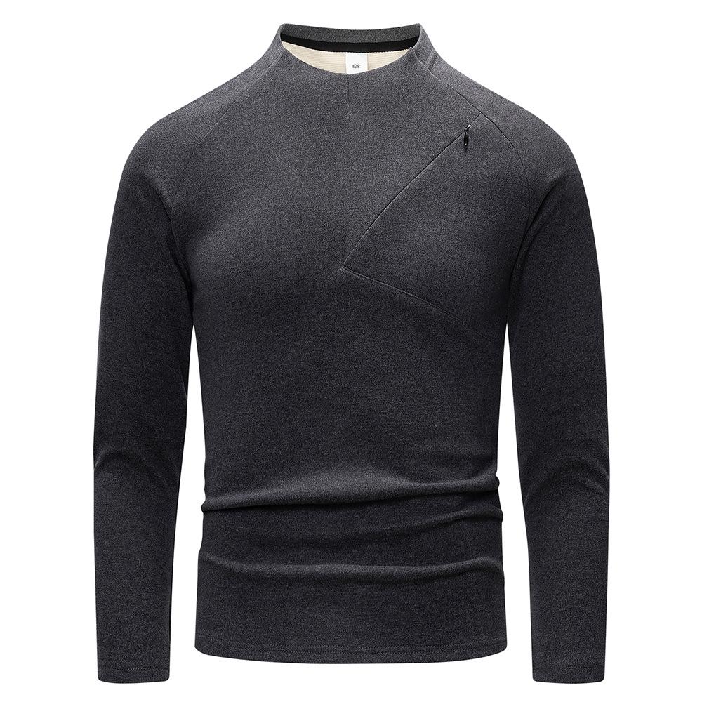 

Мужская уличная быстросохнущая теплая толстовка с длинным рукавом и воротником-стойкой для базового слоя Large