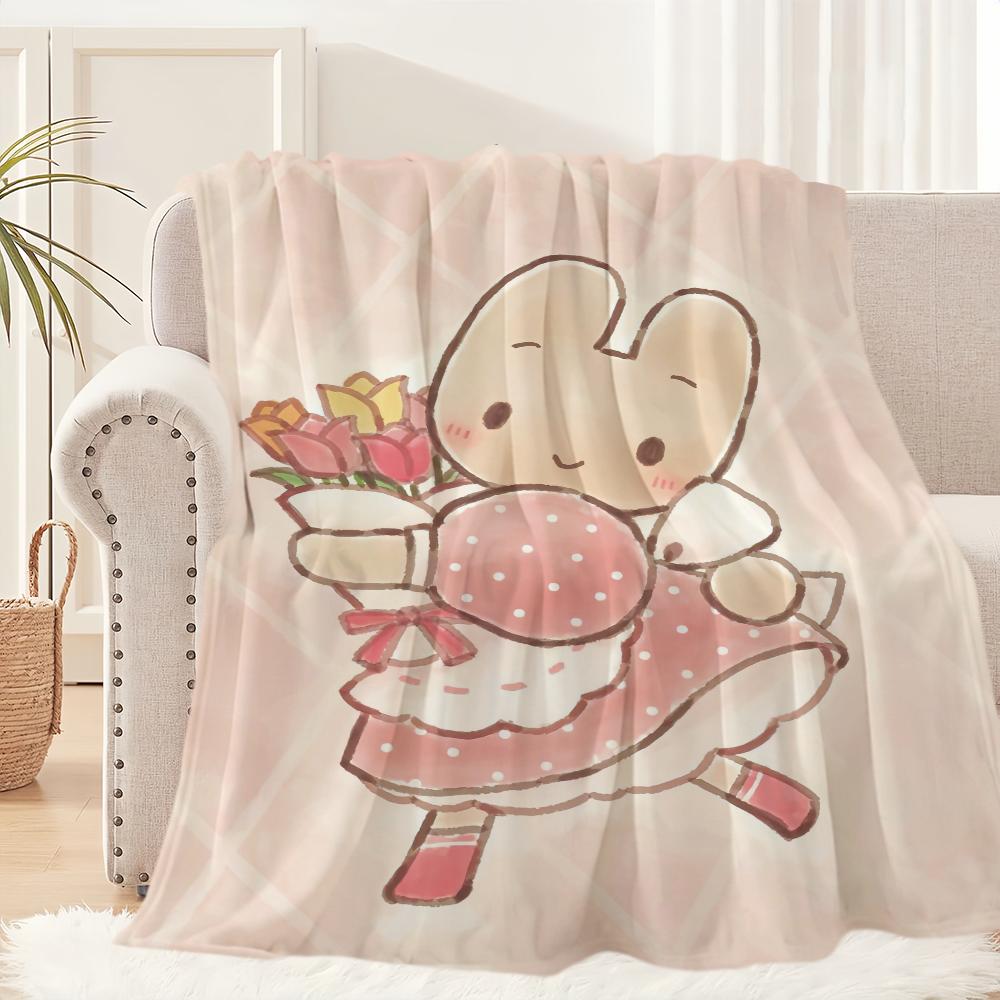 Cartoon M-Marron C-Cream Cute Blanket Plush Nap Sofa Rug for S-Sanrio Living Room Office Bedroom Birthday Home Travel Kid Gifts