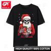 Coffee Drinking Skeleton Christmas Skull Santa Hat XMas Tshirt Unisex Leisure Tees Top Oversized T Shirts Unisex Clothes