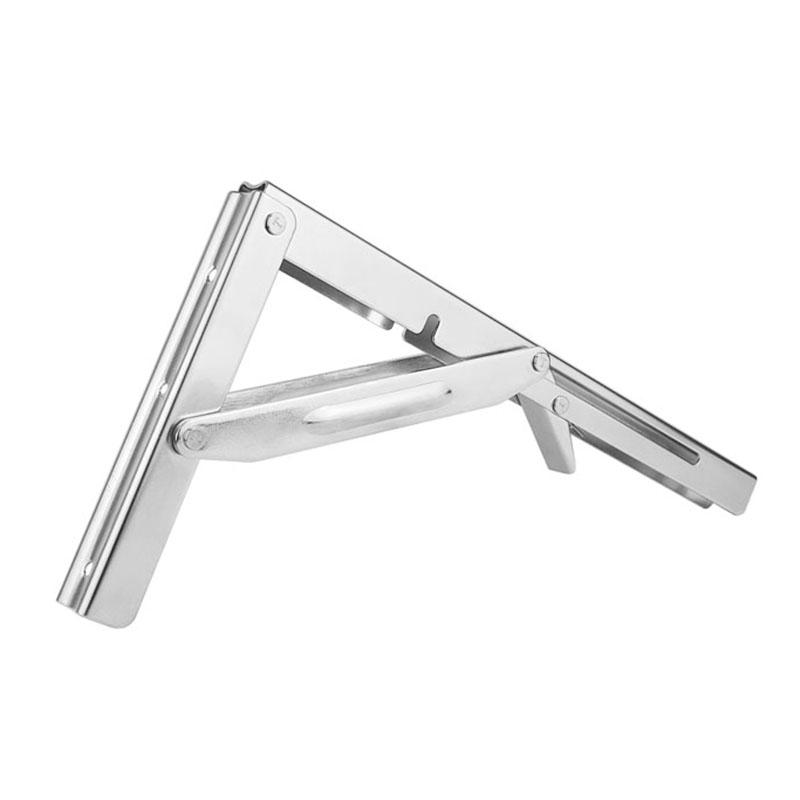 Powerful 300X165mm 500Lbs Stainless Steel 304 Folding Shelf Bench Table Bracket Triangular Support Wall Mounted DIY Home Boat Ma