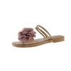 Fashion Trendy Double - Strap Flower Slides | Stylish & Photo - Ready, Ideal for Fairy - Chic & Outing Outfits